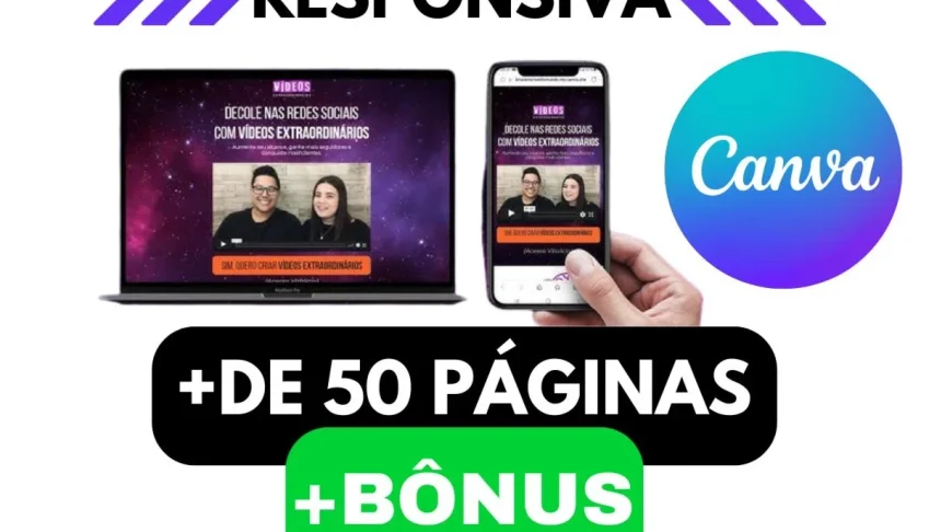 60 Páginas De Vendas Editaveis No Canva +bônus