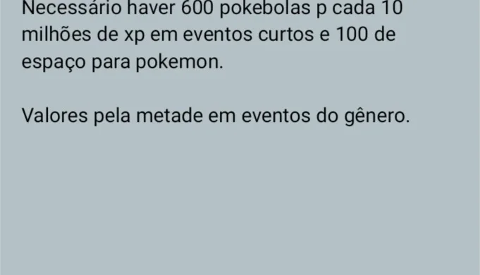 Serviço de farme de xp em Pokémon go