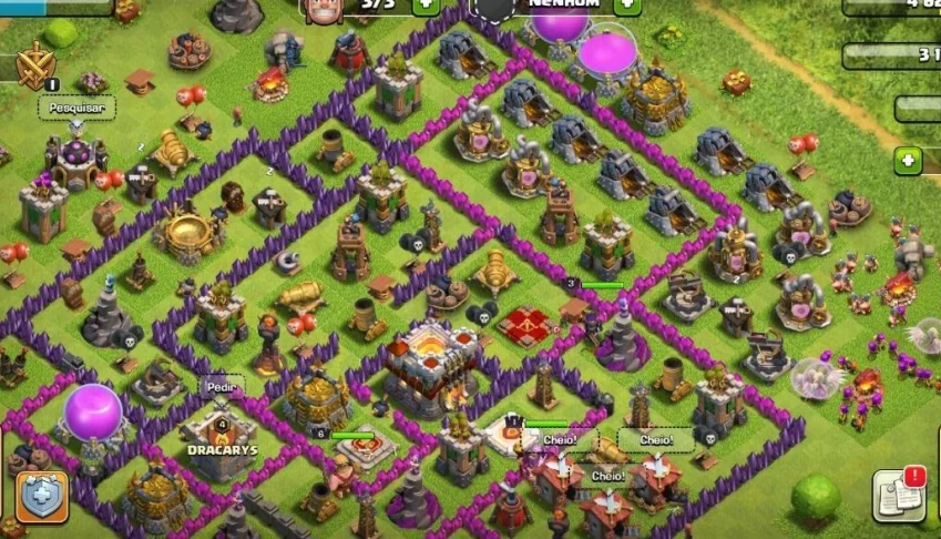 CLASH OF CLANS CONTA quase FULL CV11 TOP
