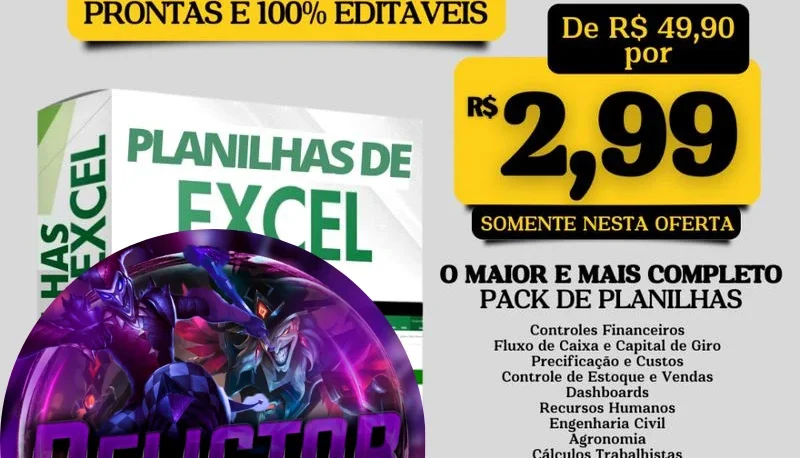 Super Pack +15.000 Planilhas Prontas Editáveis + Bônus