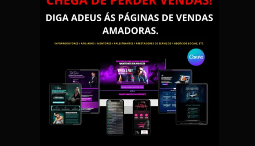 Páginas De Vendas 100% Pelo Canva - Não Perca Tempo