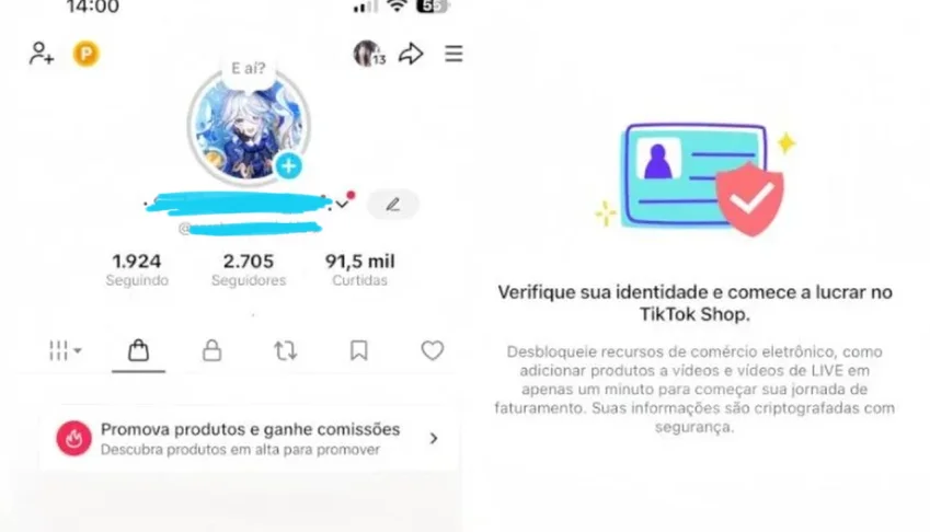 CONTAS TIKTOK SHOP ATIVO | 2K SEGUIDORES REAIS | SEM DOC