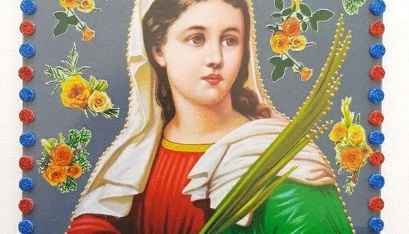 Quadrinho de Azulejo "Santa Luzia"