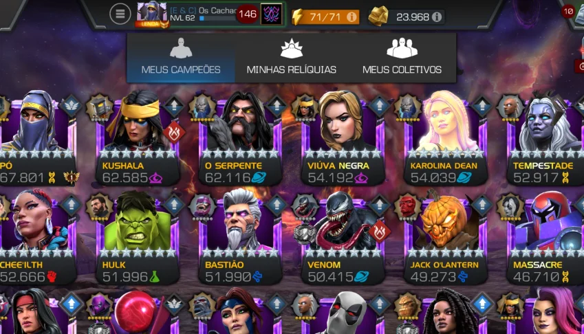 “Conta MTC ANCIÃO 8,35M+ | 181 7★ | 3 R5 | 30K Prestígio | 5