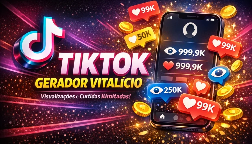 TikTok Gerador de Visualizações e Curtidas – Vitalício