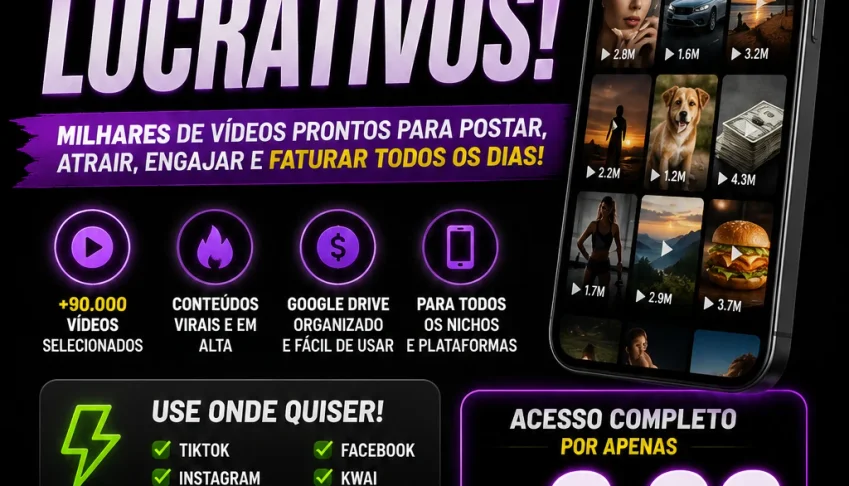 🔥 +90.000 Vídeos Virais Prontos Para Usar!