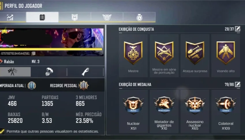 Conta no call of dury mobile