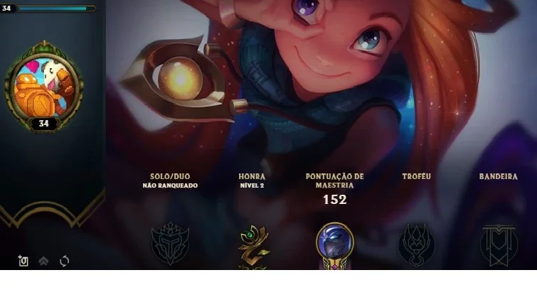 conta league of legends level 34