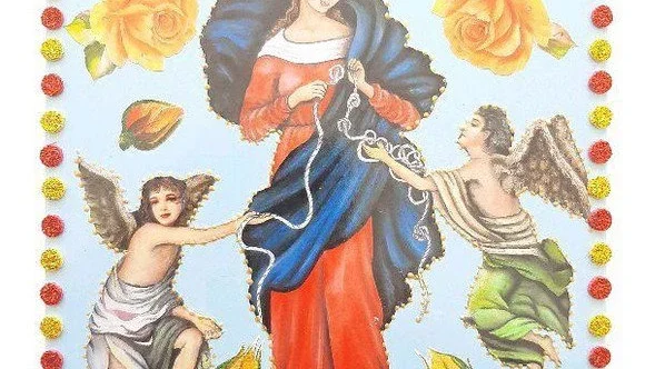 Quadrinho de Azulejo "N. S. Desatadora de Nós"