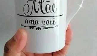 Caneca de Porcelana Mãe Amo Você - 240 ml