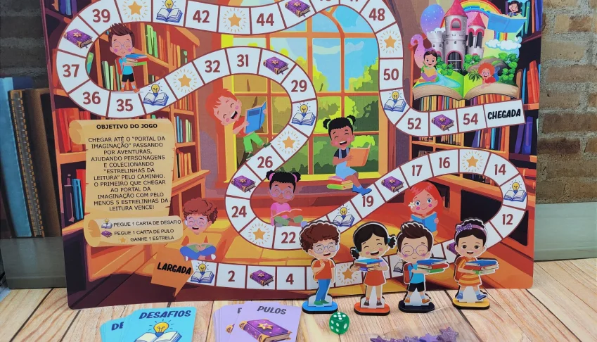 Jogo de Tabuleiro Infantil Portal da Imaginação