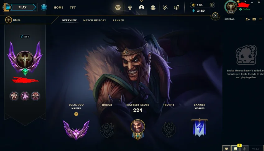 Conta Master 170Lp - 158 Champs - 85 Skins - 104 Emotes