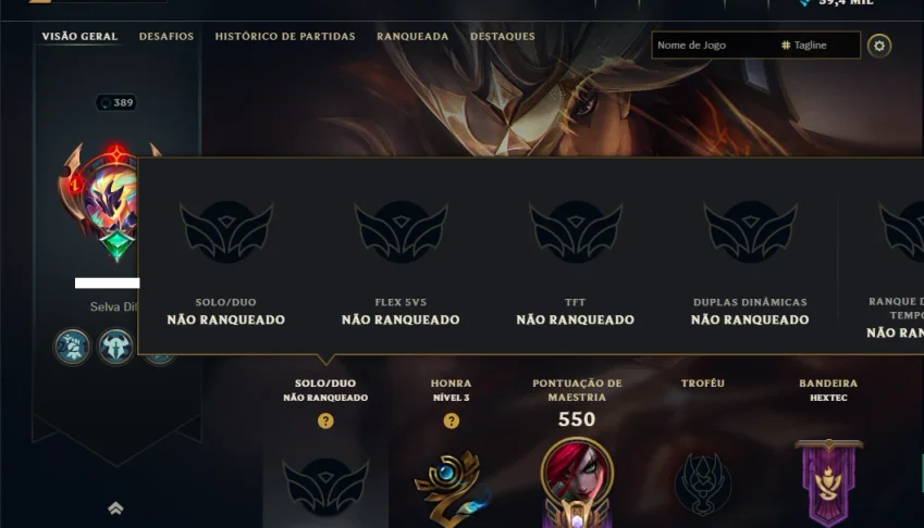 Unranked com TODOS os Champs e 154 Skins ( MID / JG / ADC )