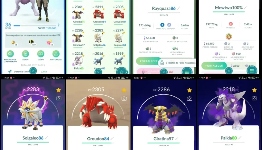 Lv.36 | Mewtwo 100% + Fundo 13 Lendários Q279