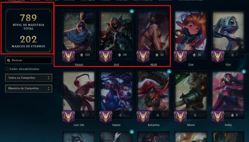 Conta Main Mid Yasuo/Zed/Akali+Zed Dizimador  Quantico Gacha