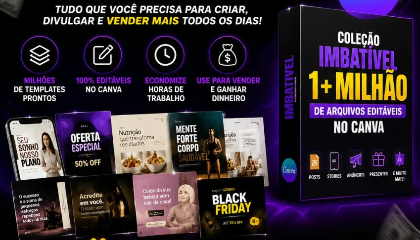 1 MILHÃO DE ARQUIVOS CANVA — O KIT DEFINITIVO