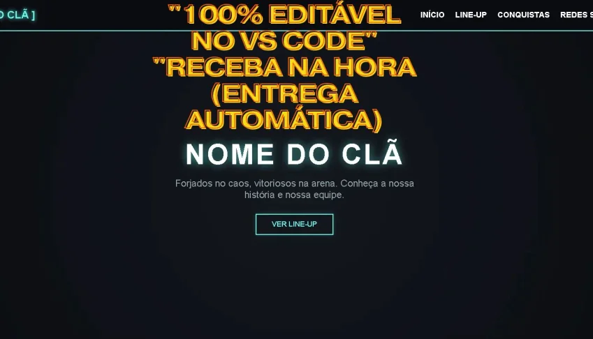 🤖 Site/Landing Page Premium Para Guildas e Line-ups de eSpo