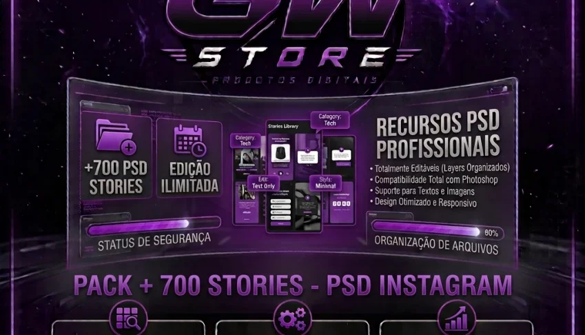 Pack + 700 Stories -  Psd Instagram