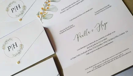 Convite de Casamento Floral Aquarela
