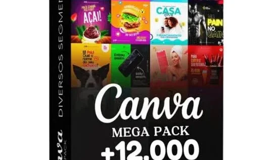 Pack Canva Arquivos 12.000 Posts Pronto + 300.000 Mega Bônus
