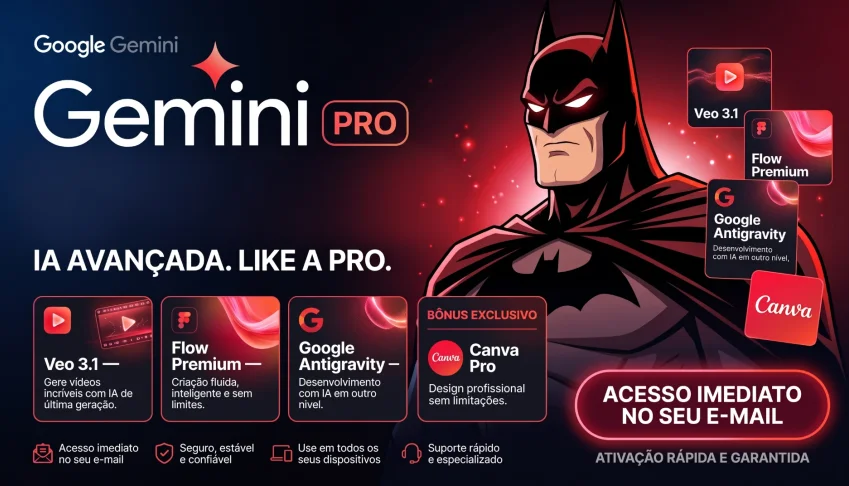 Gemini 3 Pro + 1k creditos Flow +5 tb + Nano Banana (30 DIAS