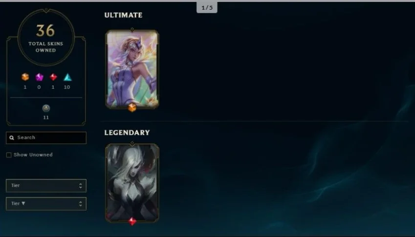 {Vip} {Oportunidade} Lvl183| 111Champ| 36Skins Unranked !!!