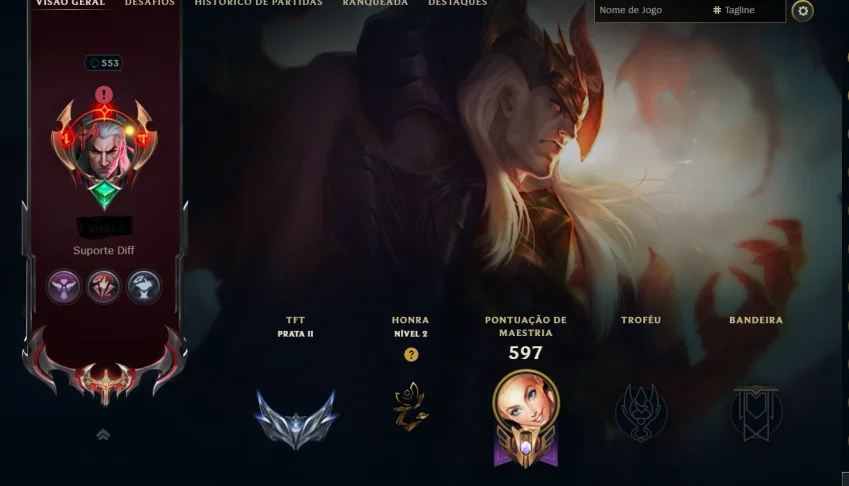 Conta lol ouro 2 mono lux 317 skins