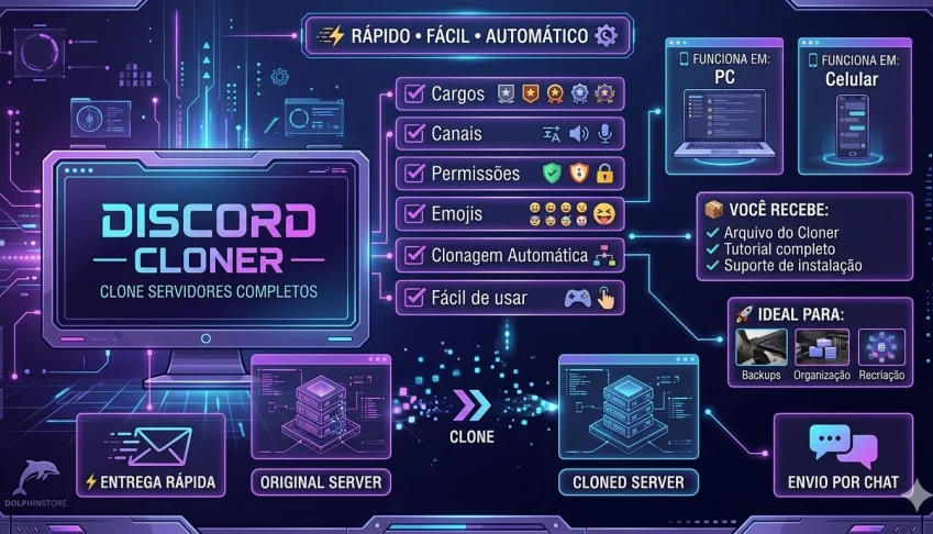 💜 Discord Cloner — Clone Servidores Completos 💜