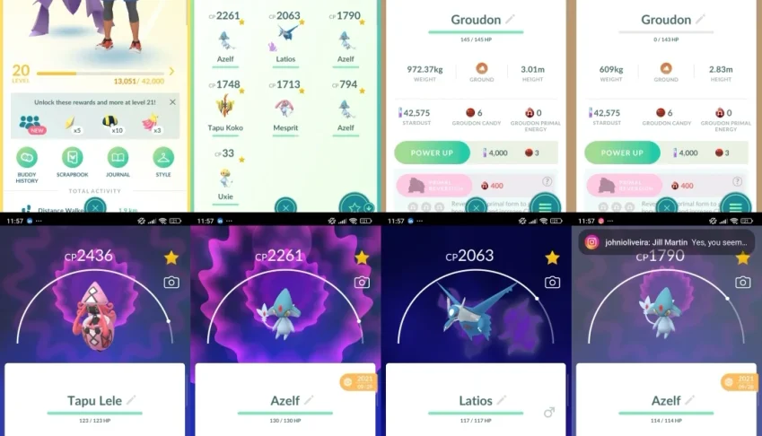 Pokémon GO Level 20 com 10 Lendários |  D105