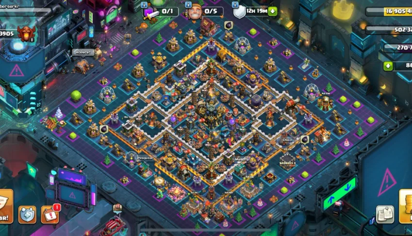 Acount Clash of Clans cv17 semi full