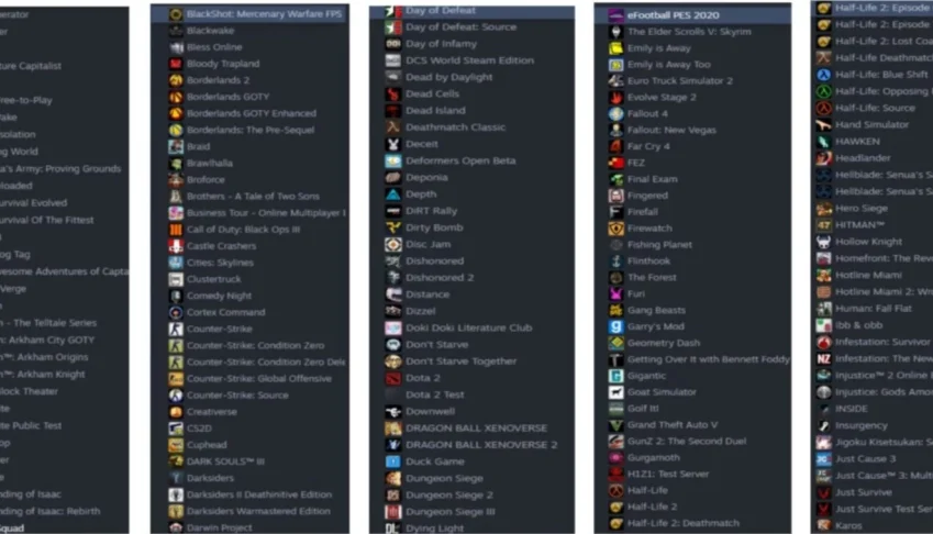 Steam 265 Jogos + Uplay e Epic  !