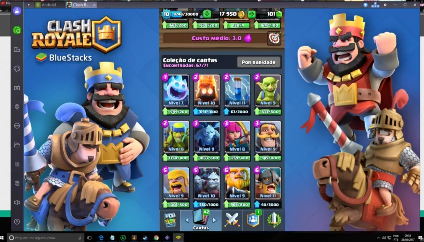 Clash Royale xp 10, 7 lendarias