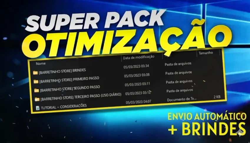 Super Pack De Otimização Windows (7/8/10/11) + BRINDES