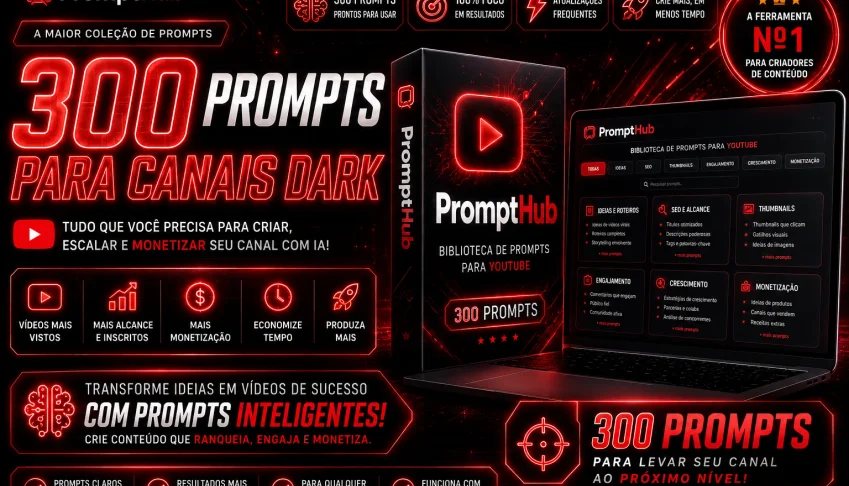 CHAT-GPT - 300 Prompts para YouTube Dark