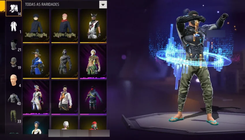 Conta de free fire rara