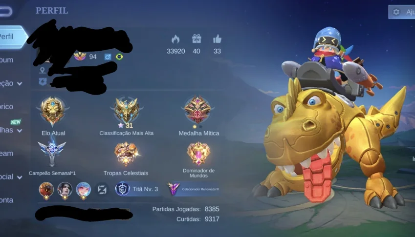Conta mobile legends bang ban
