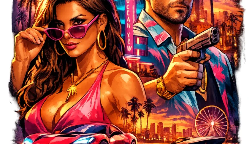 +70 Artes Estilo GTA 6 Estampas BSC