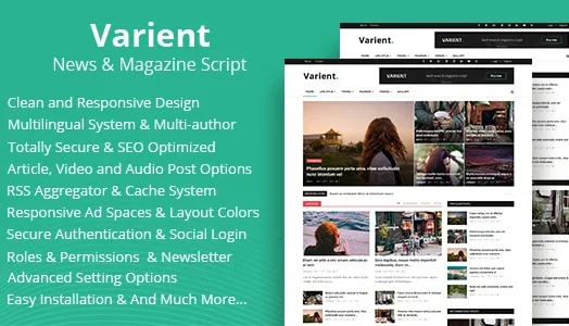 Varient - News & Magazine Source Script PHP