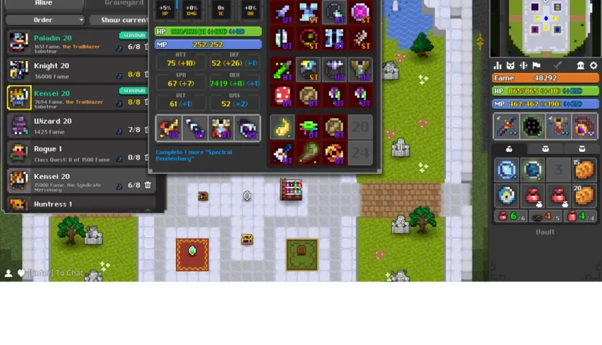 Conta Top Rotmg Com 2 Personagens Full Exalts