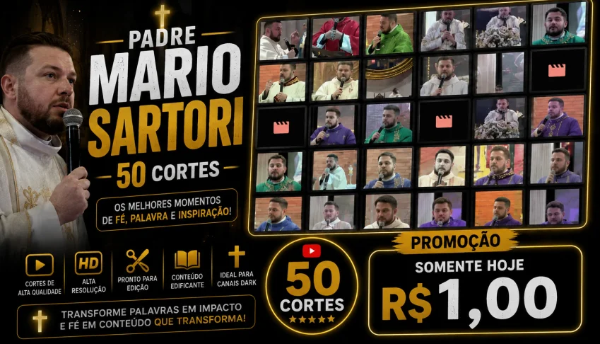 50 Cortes Padre Mario Sartori-Reflexões e Fé -ENTREGA AUTOMÁ