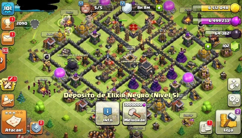Clash of clans CV 9 full e barato