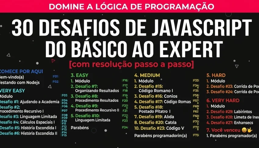 30 Desafios de JavaScript - Do Básico ao Expert