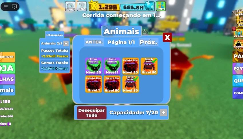 Conta de lendas da velocidade roblox