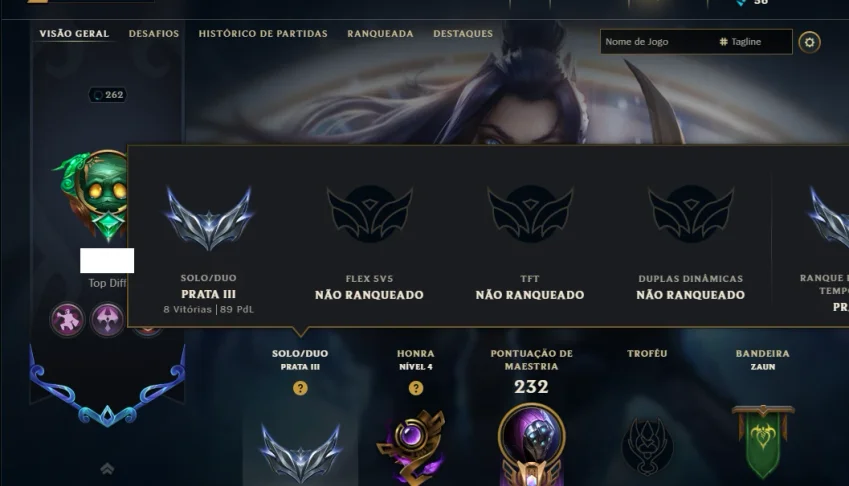 Prata 3 com TODOS os Champs e 160 Skins ( TOP / ADC )