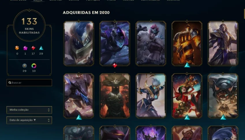 Conta de League of Legends Ouro 2 SOLO/DUAL 133 SKINS
