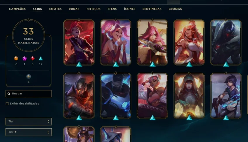 Conta LoL Rank Platina IV