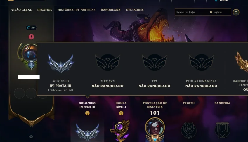 Prata 3 com 65 Champs e 12 Skins