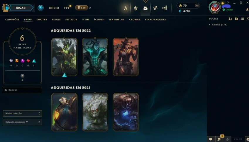 Conta do LOL