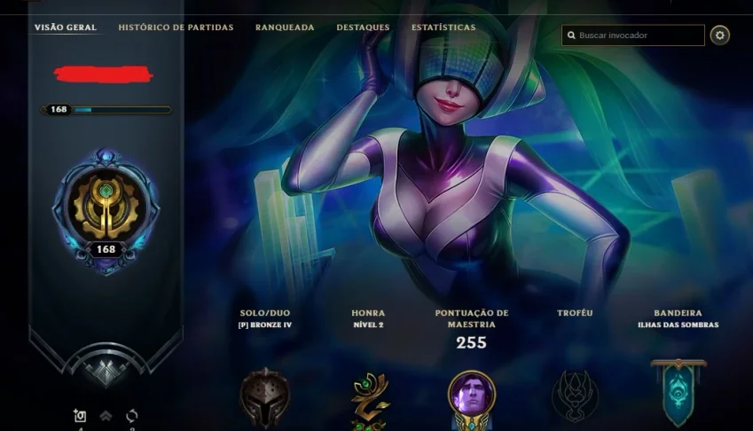 Conta LOL Lv. 168 Unranked 70 Skins