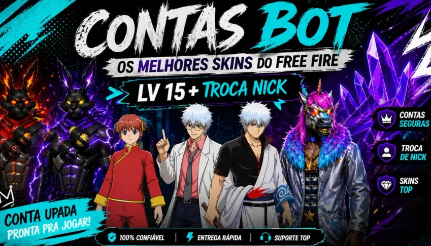 [Contas Com Skins] Conta Free Fire Eclipse Solar / Gintoki /